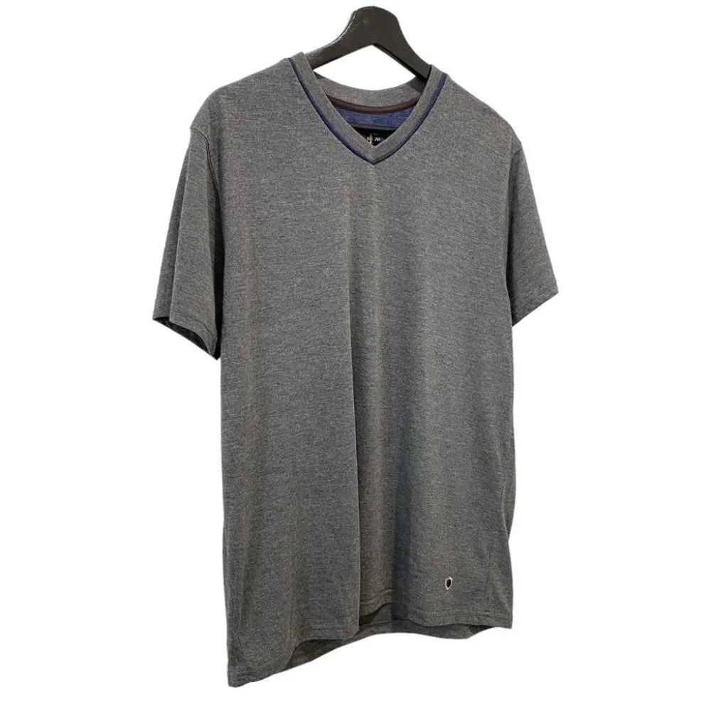 Black Brown 1826 Grey Short Sleeve Casual T Shirt Size L